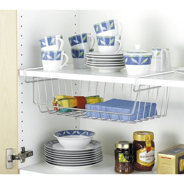 Regaleinhängekorb WENKO – Silber, 44x27x15 cm