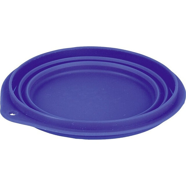 Reise-Hundenapf faltbar Silikon 500 ml blau