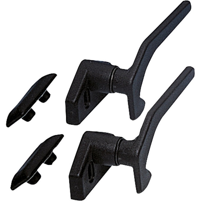 Riegelverschluss Kunststoff 2 Stück - Schwarz