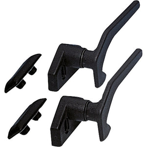 Riegelverschluss Kunststoff 2 Stück - Schwarz