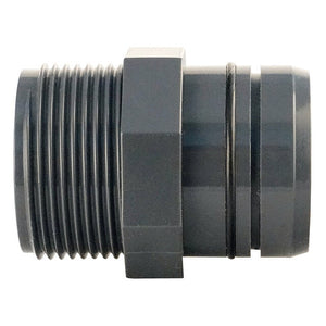 Rohrverbinder 40/32 mm mit AG 1 1/4" Grau