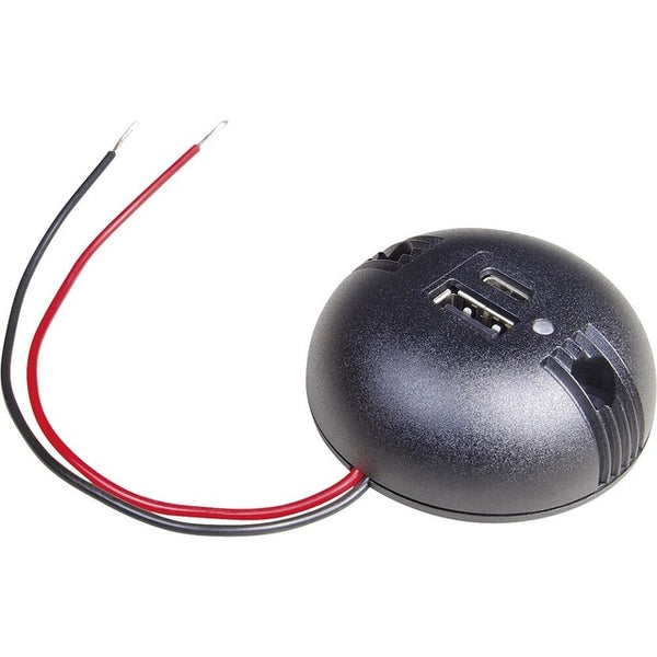 Runde USB Doppelsteckdose 12/24V PRO CAR