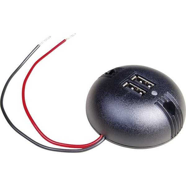 Runde USB Doppelsteckdose PRO CAR 12/24 V