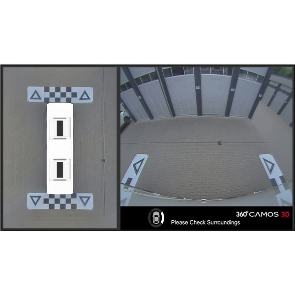 Rundumsichtsystem CAMOS 4-Kamera HD-TVI 3D - 4