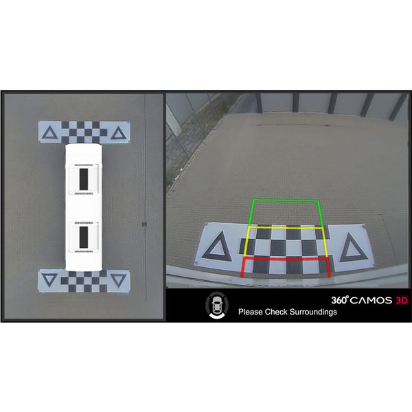 Rundumsichtsystem CAMOS 4-Kamera HD-TVI 3D - 6