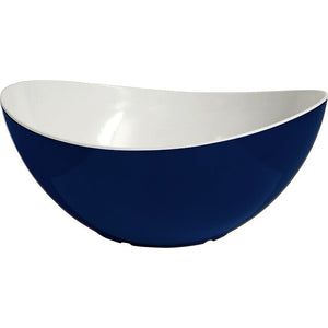 Salatschale Melamin gimex Linea 2 l weiß/blau