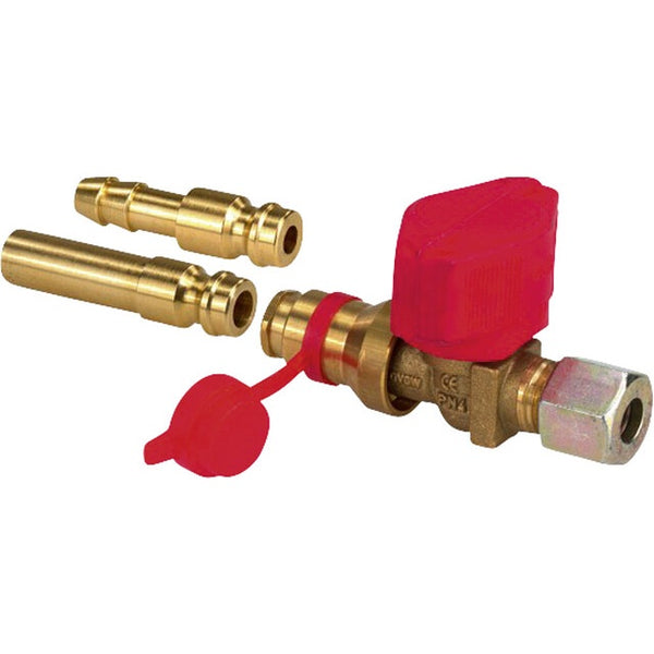 Schnellschlussventil SRV 8 mm Kupplung - Messing - 2