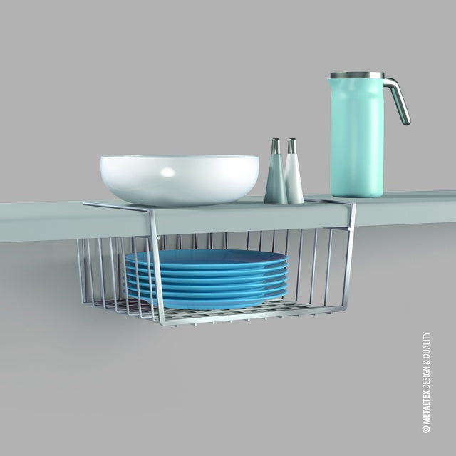 Schrankkorb Kanguro silber – Einhängekorb 30×26 cm