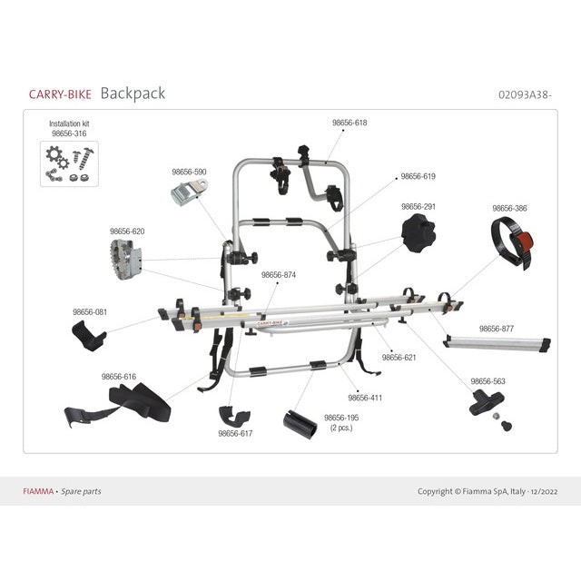 Schraubmutterkit FIAMMA 98656-291 schwarz