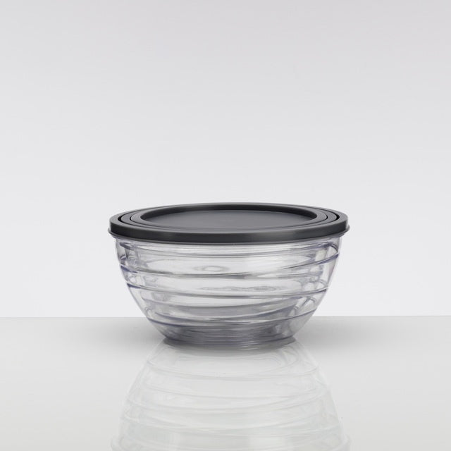 Schüsselset 3-tlg. mit Deckeln, transparent
