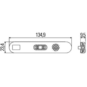 Seitenmarkierungsleuchte HELLA - Gelb 12V
