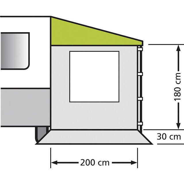 Seitenwand EuroTrail 240x180 cm für Sonnendach