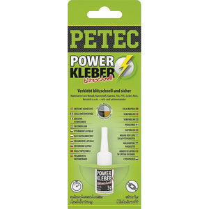 Sekundenkleber Petec Power 3g – blitzschnell & stark