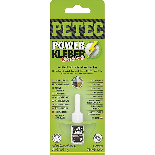Sekundenkleber Petec Power 3g – blitzschnell & stark