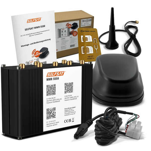 SELFSAT MWR 5550 5G Cat 20 WLAN Router bis 3,3 Gbps 2 SIM inkl. Dachantenne - 6