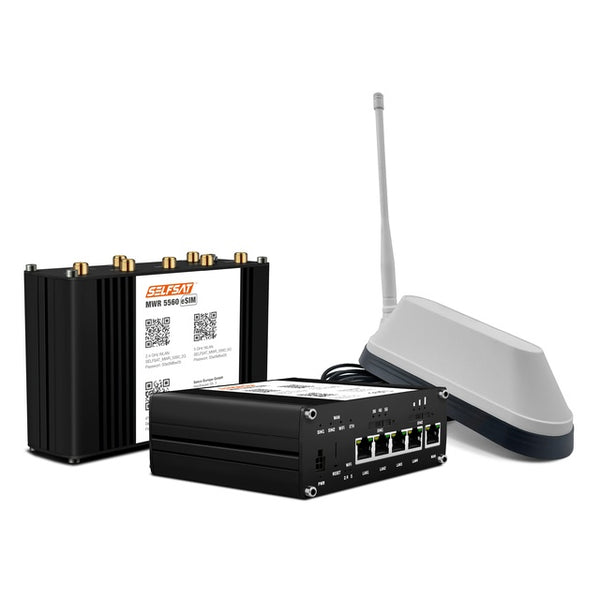 SELFSAT MWR 5560 eSIM 5G Router bis 3,4Gbps mit SATCO oder SHARK Antenne