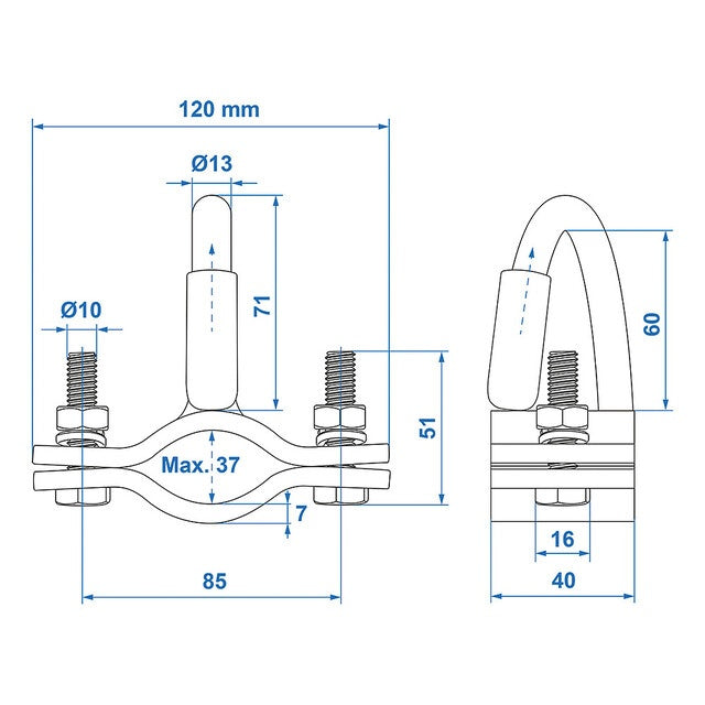 Sicherheitskupplung ProPlus mit Feder - 11x15x5,5 cm