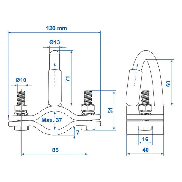 Sicherheitskupplung ProPlus mit Feder - 11x15x5,5 cm