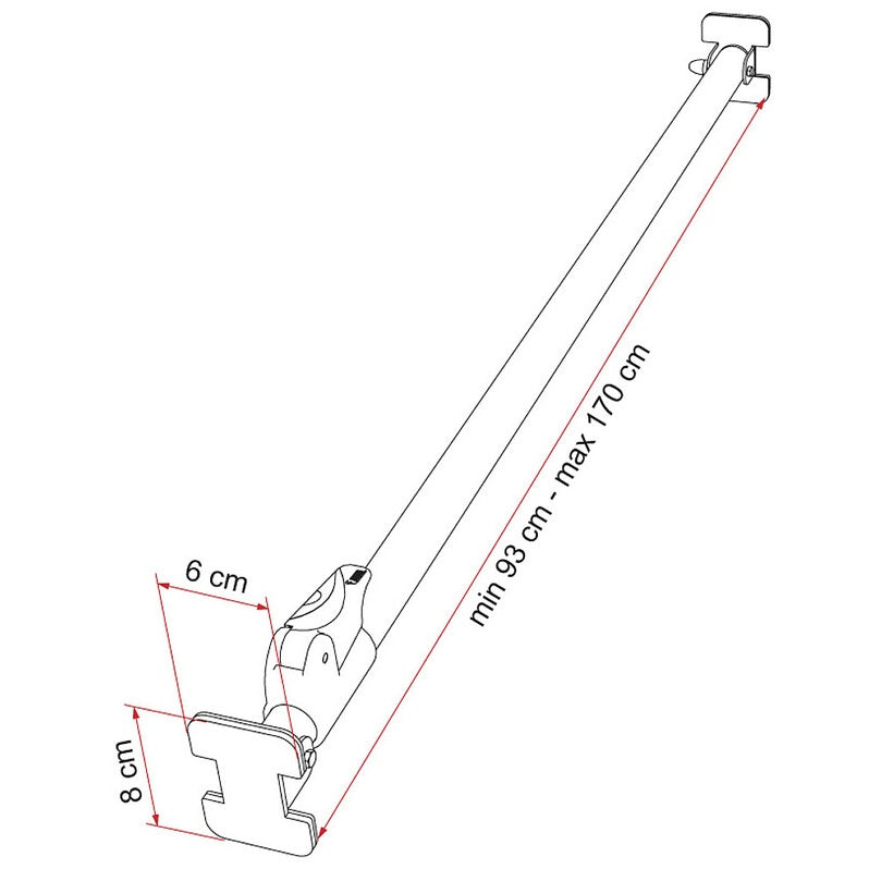 Sicherungsstange Fiamma 93-170 cm für Heckgaragen