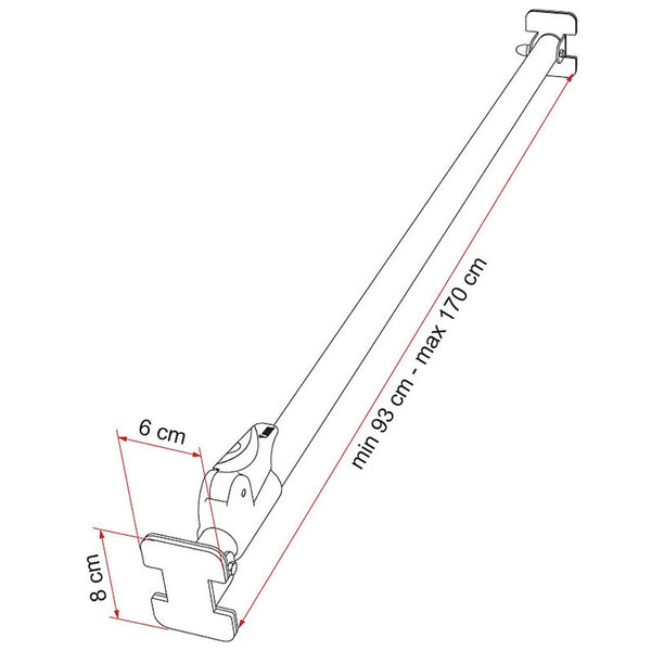 Sicherungsstange Fiamma 93-170 cm für Heckgaragen