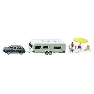 Siku Porsche Cayenne mit Dethleffs Wohnwagen - 2