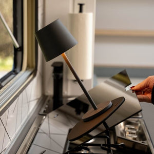 silwy Magnet-Leuchte GREY 25 cm Akku 140 lm 50 h USB-C inkl. Platzset - 6