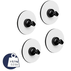silwy Magnet-Pins FLEX 4er Ø 5 cm Leder-Look hält bis zu 10 Blatt in 2 Farben