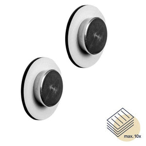 silwy Magnet Pins SMART Lederlook Ø 5 cm 2 teilig Magnet, bis zu 10 Blatt