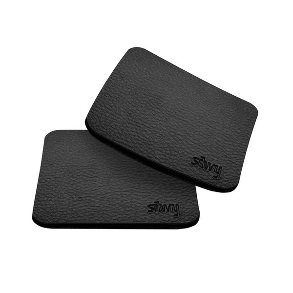silwy Untersetzerset 2er schwarz – Leder-Look