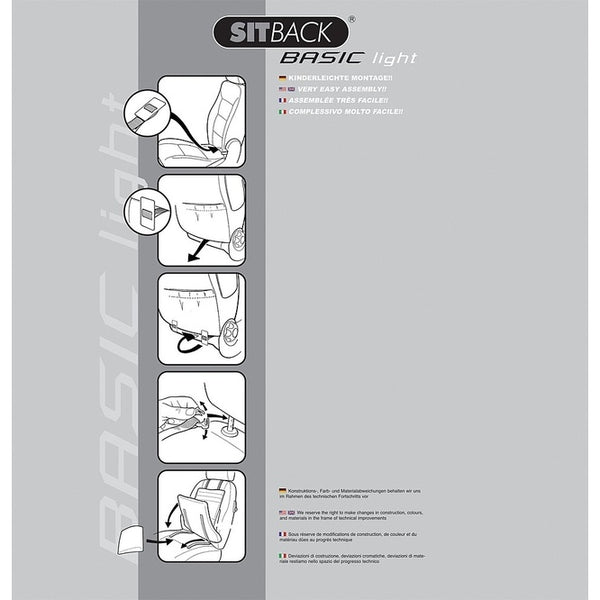 Sitzauflage Sitback Basic light schwarz/grau - 4
