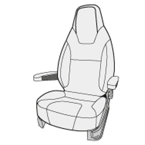 Sitzbezug für Ducato X250 Velours sand, 2-teilig - 3