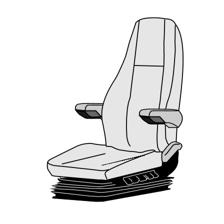 Sitzbezug ISRI 1000/518 Velours anthrazit 2-tlg