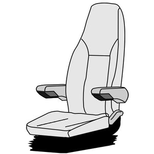 Sitzbezug Isri 1000 anthrazit 2-teilig - 3