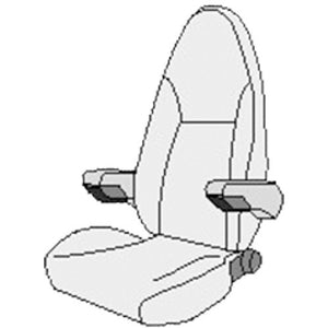 Sitzbezug ISRI Atessa Fiat Velours 2-teilig anthrazit - 2