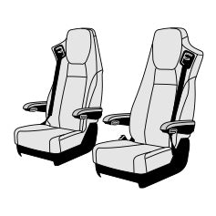 Sitzbezug SKA 1800 M23 Velours sand (2er-Set)