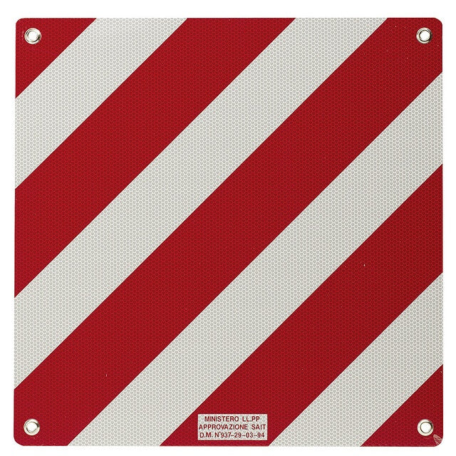 Sonderlasten Warntafel für Italien - Rot/Weiß