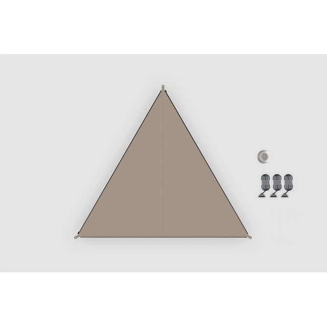 Sonnensegel BENT TC Zip-Canvas ocker 250x250 cm