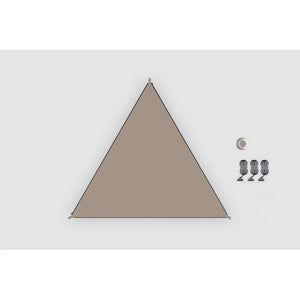 Sonnensegel BENT TC Zip-Canvas ocker 250x250 cm - 2