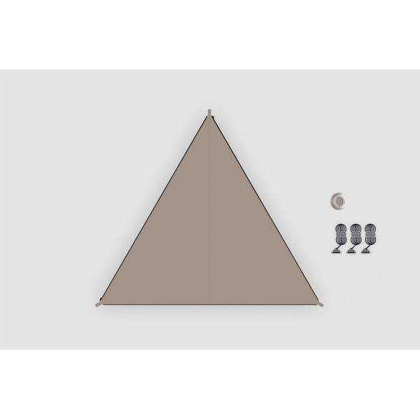 Sonnensegel BENT TC Zip-Canvas ocker 250x250 cm - 2