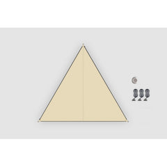 Sonnensegel BENT TC Zip-Canvas sand 250x250 cm