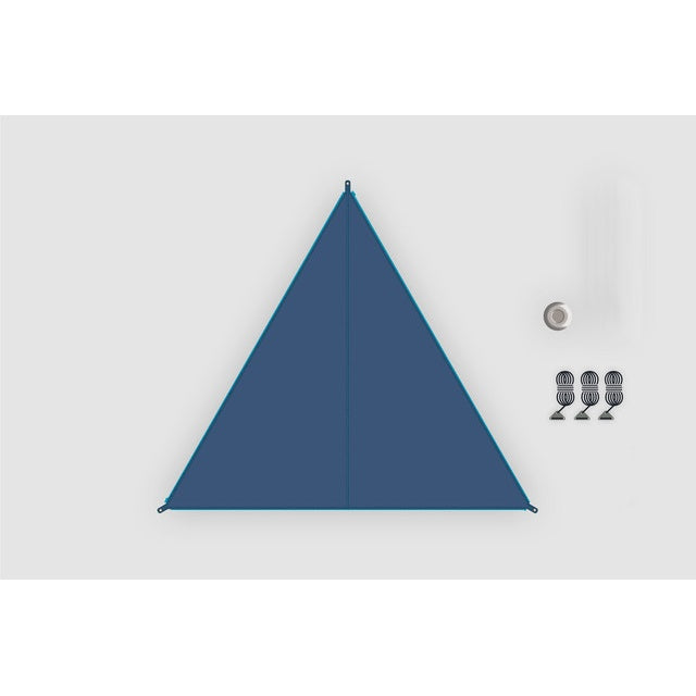 Sonnensegel BENT Zip-Canvas dunkelblau 250x250 cm