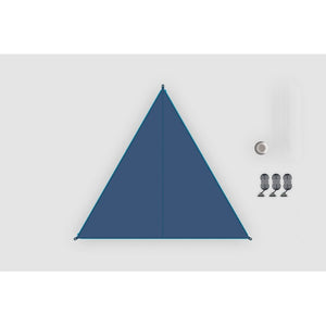 Sonnensegel BENT Zip-Canvas dunkelblau 250x250 cm