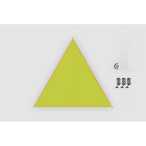 Sonnensegel BENT Zip-Canvas limette 250x250 cm