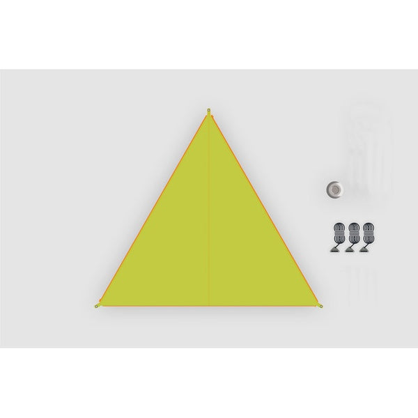 Sonnensegel BENT Zip-Canvas limette 250x250 cm