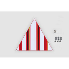 Sonnensegel BENT Zip-Canvas weiß gestreift 250x250 cm