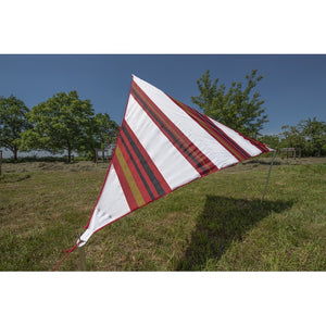 Sonnensegel BENT Zip-Canvas weiß gestreift 250x250 cm - 2