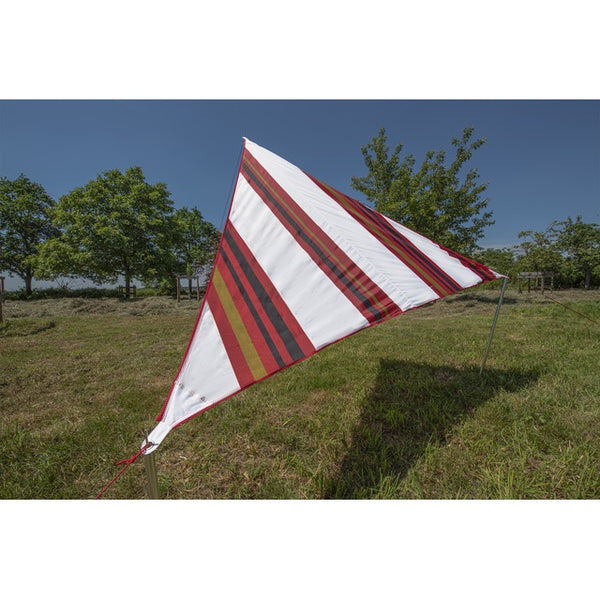 Sonnensegel BENT Zip-Canvas weiß gestreift 250x250 cm - 2