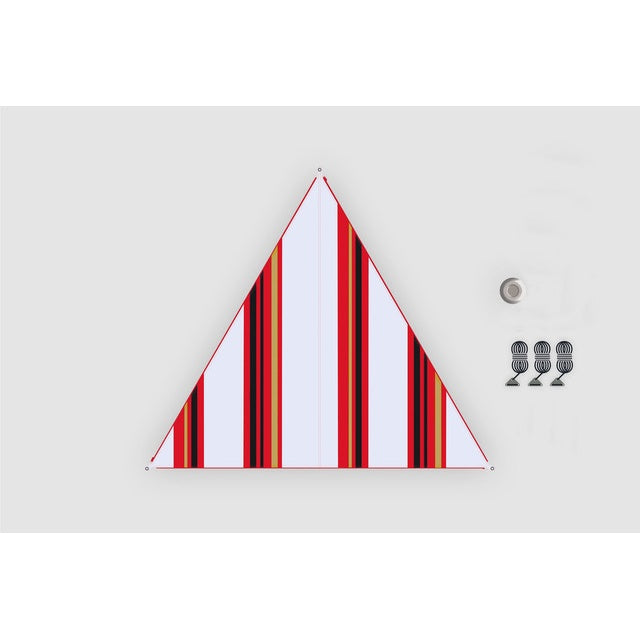 Sonnensegel BENT Zip-Canvas weiß gestreift 250x250 cm