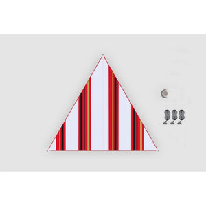 Sonnensegel BENT Zip-Canvas weiß gestreift 250x250 cm