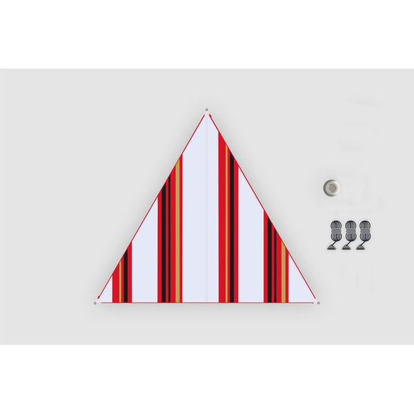 Sonnensegel BENT Zip-Canvas weiß gestreift 250x250 cm